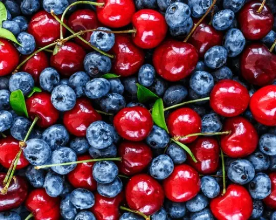 Cerezas y Árandanos